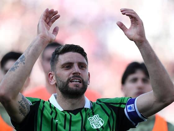 文章图片：Torino v Sassuolo、Casadei、Njie、Berardi和PinamontiKoné